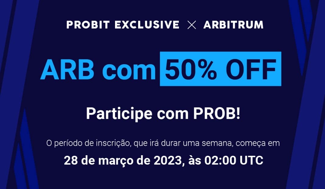 Recém-lançado, token ARB da Arbitrum está sendo oferecido com 50% de desconto