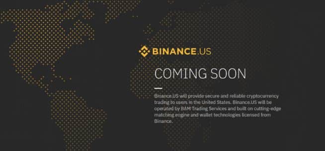 Anúncio da Binance US
