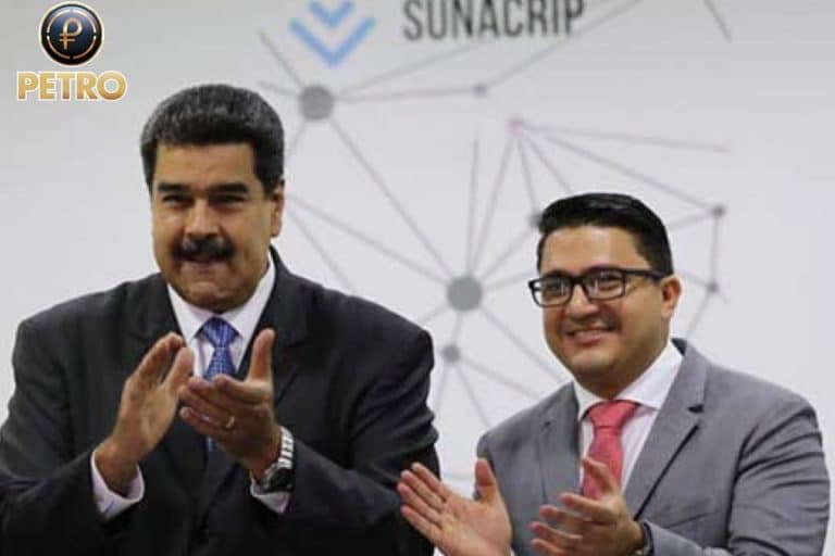 Presidente da Venezuela, Nicolás Maduro, ao lado do chefe da Sunacrip, Joselit Ramirez