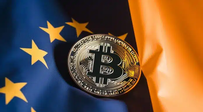 União Europeia e Bitcoin. Midjourney.
