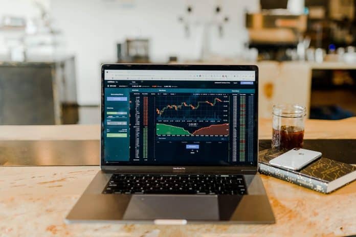 Tela de home broker da Coinbase