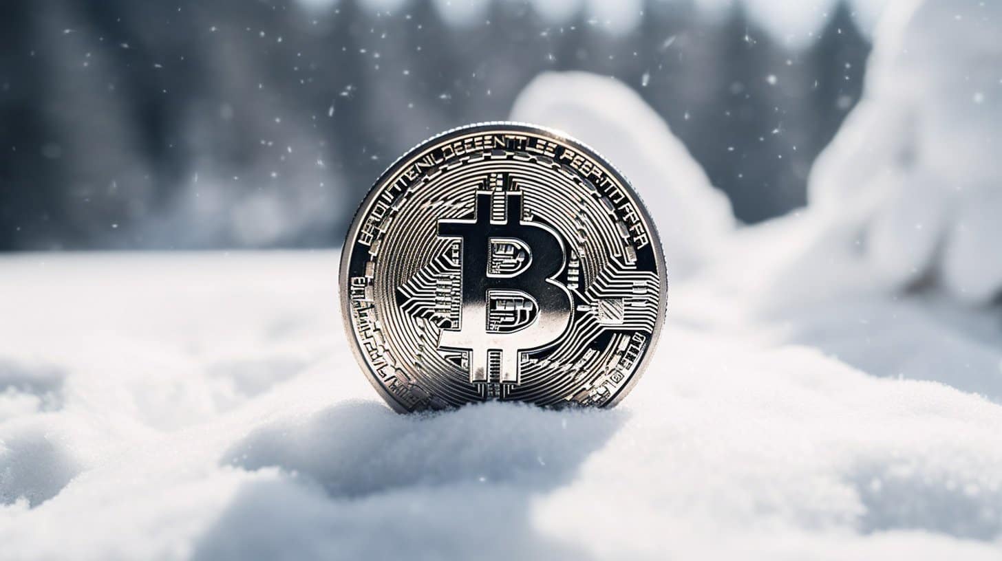 Inverno das criptomoedas. Midjourney.