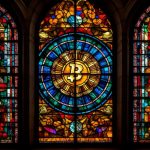 Bitcoin em vitral. Fonte: Midjourney.