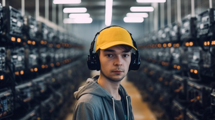 Minerador de criptomoedas. Midjourney.