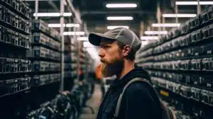 Minerador de criptomoedas. Midjourney.
