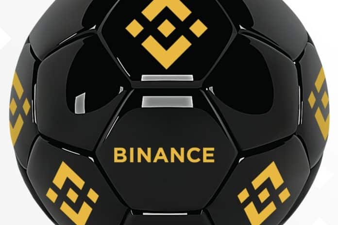 Bola com símbolo da Binance