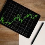 Gráfico de alta em tablet