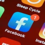 Ícone do Facebook com uma notificação