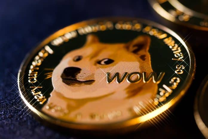 Símbolo da memecoin Dogecoin Doge