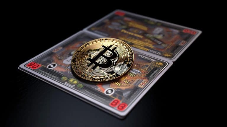 Bitcoin sobre arte. Midjourney.