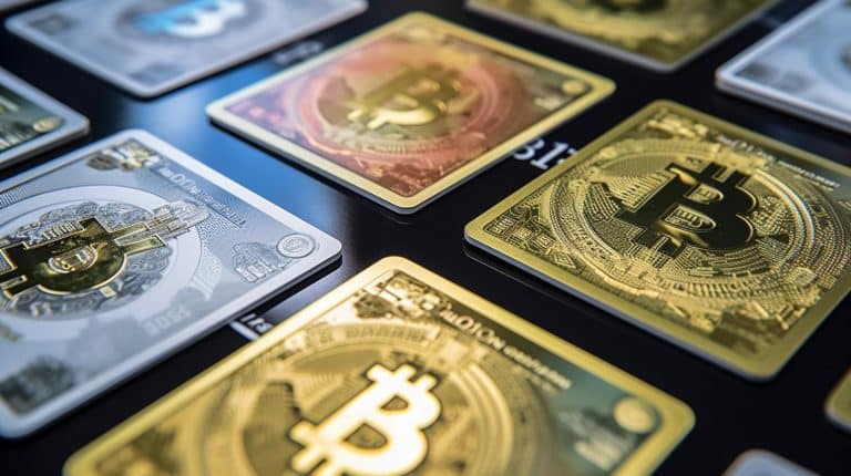 Cards de Bitcoin. Midjourney.