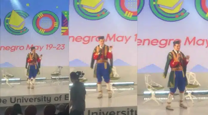 Vitalik Buterin usando traje tradicional de Montenegro.