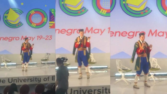 Vitalik Buterin usando traje tradicional de Montenegro.