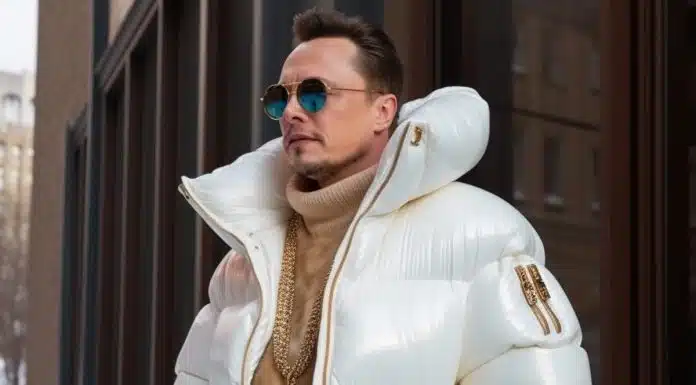 Elon Musk com roupa branca