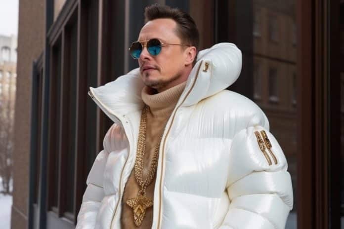 Elon Musk com roupa branca