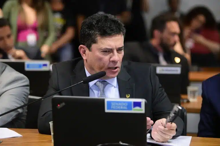 senador Sergio Moro (União-PR) - em pronunciamento. Foto: Pedro França/Agência Senado