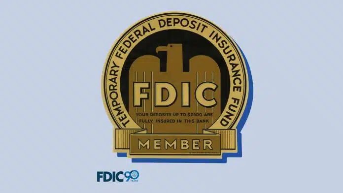 Símbolo da FDIC, o FGC dos EUA, que completa 90 anos no dia 16 de junho de 2023