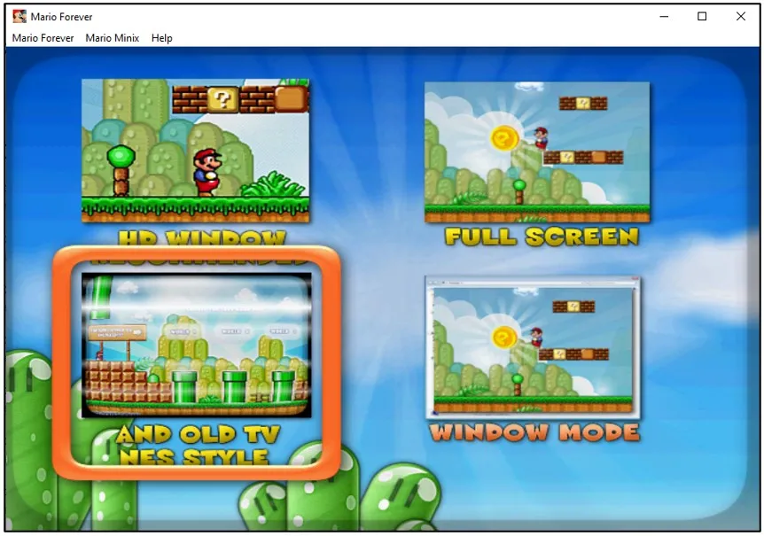 Full Screen Mario é uma versão online de Super Mario Bros. criada