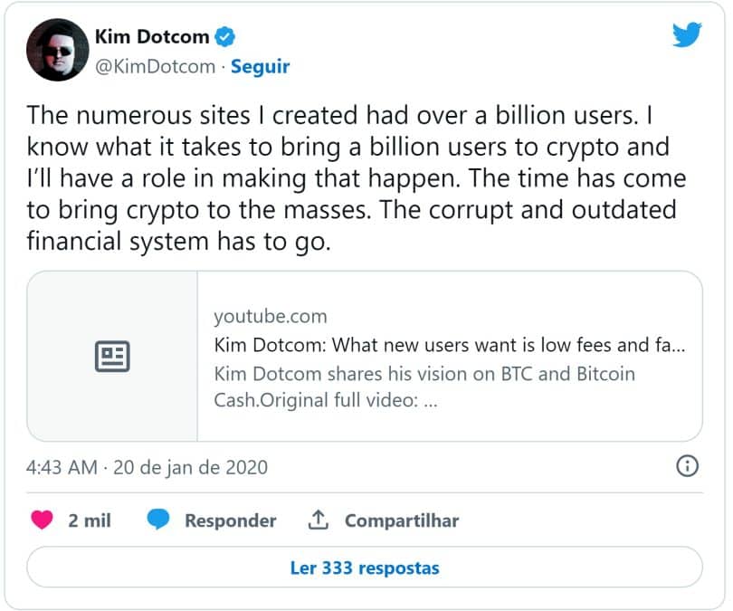 Kim Dotcom sobre seu plano de revolucionar a indústria de criptomoedas.