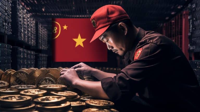 Chines minerador de Bitcoin Livecoins AI Midjourney