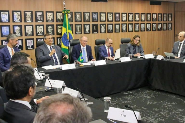 Flávio Dino e Geraldo Alckmin presidem primeira reunião do Conselho de Governança da Enccla - Wilson Dias-Agência Brasil