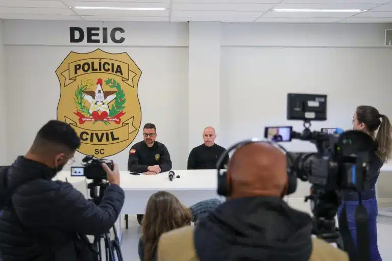 Polícia Civil de Santa Catarina. Fonte: Reprodução.