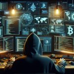 Hacker invadindo emails para roubar criptomoedas (Imagem gerada por AI)