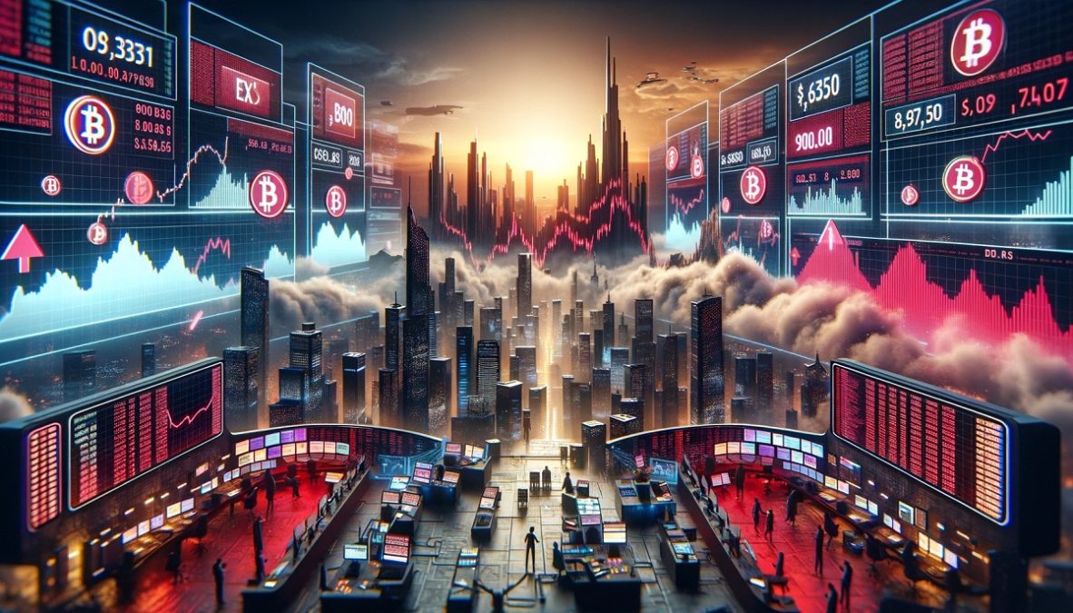 Criptomoedas em queda (Imagem gerada por IA)
