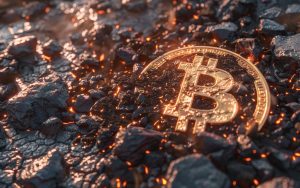 Moeda de Bitcoin.