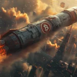 Foguete Bitcoin (Mid Journey)