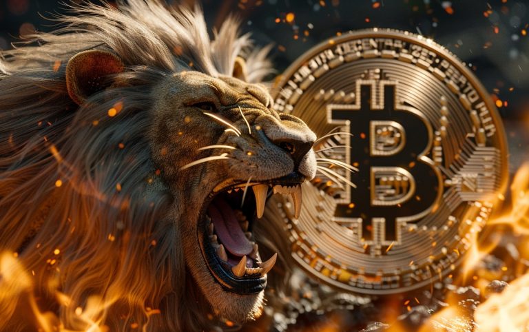 Leão Bitcoin (Imagem gerada por Inteligência Artifical)