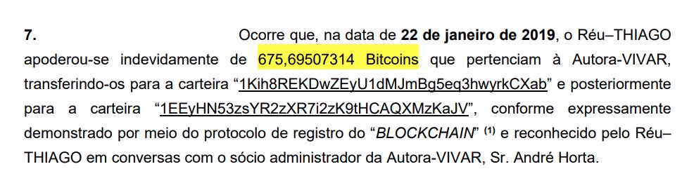 Em processo, André Horta afirma que seu irmão Thiago Horta se apoderou indevidamente de 675 bitcoins da corretora.