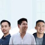Co-fundadores da Plume, Eugene Shen, Chris Yin e Teddy Pornprinya (Plume)