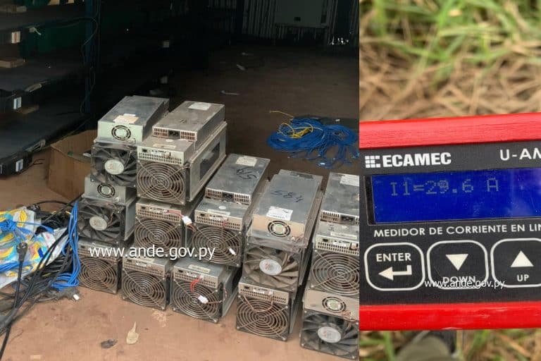 ANDE, estatal de energia do Paraguai, realiza operação contra galpão de mineração de bitcoin clandestino no dia 9 de julho de 2024