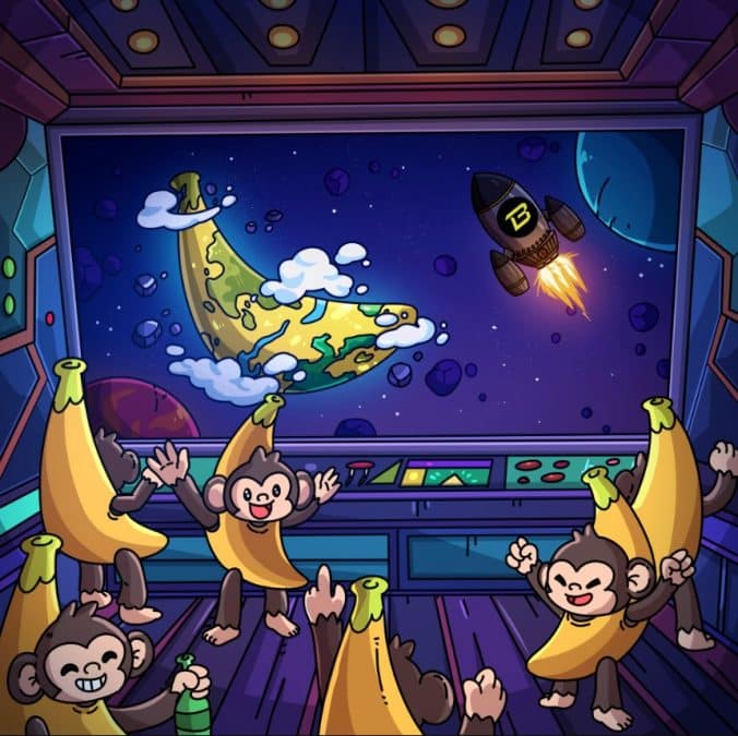 Arte do Banana Gun Bot. Fonte: Twitter/Reprodução.