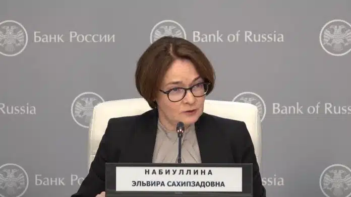 Elvira Nabiullina, governadora do Banco Central da Rússia. Fonte: YouTube/Reprodução.