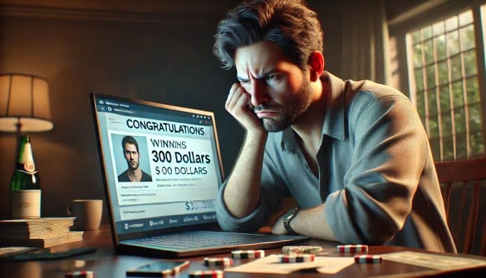 Homem chateado após entrar em site esperando ganhar 300 dólares de recompensa Binance