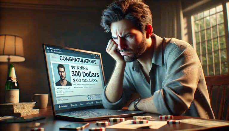 Homem chateado após entrar em site esperando ganhar 300 dólares de recompensa Binance