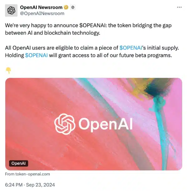 Conta da OpenAI é invadida para promover golpe de criptomoeda. Fonte: TechCrunch.