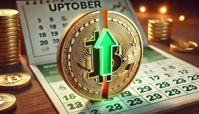 Bitcoin em alta após halving no mês Uptober, outubro verde