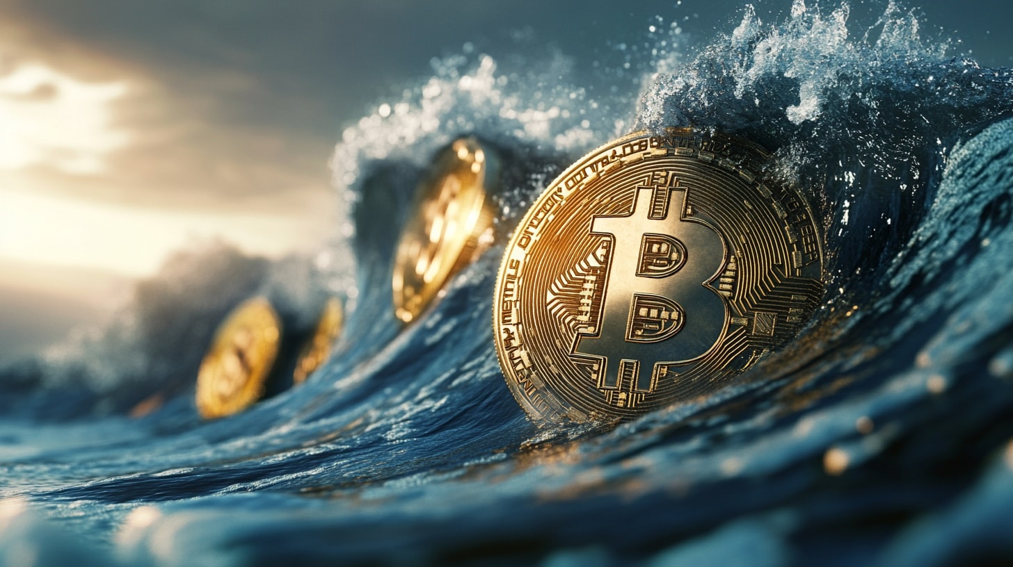 Bitcoin tsunami (Midjourney / Livecoins)