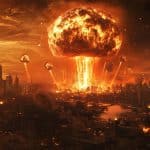 Explosão nuclear (midJourney)