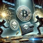 Hackers tentando roubar dados de corretoras e carteiras de criptomoedas, bitcoin e ethereum, Ledger e MetaMask