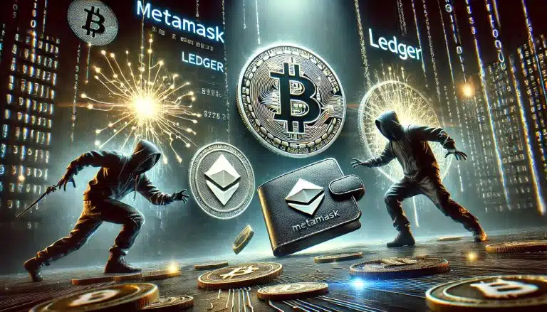 Hackers tentando roubar dados de corretoras e carteiras de criptomoedas, bitcoin e ethereum, Ledger e MetaMask