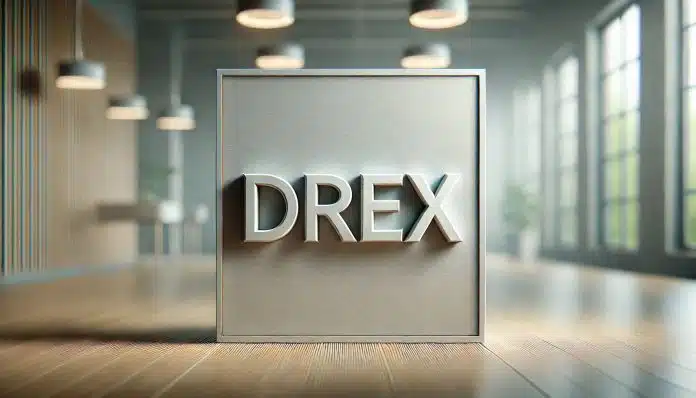 Quadro escrito Drex, que remete ao Real em formato digital no Brasil