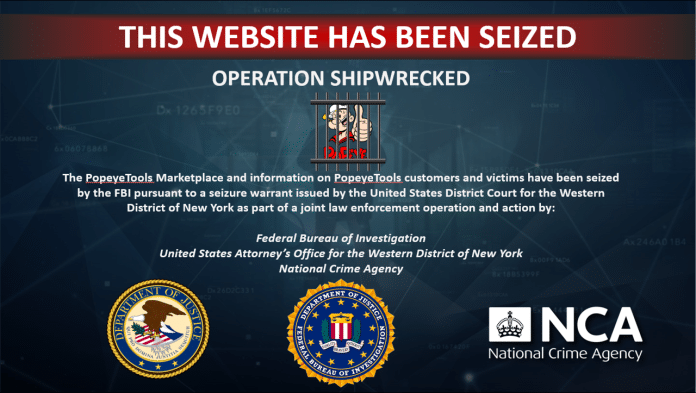 FBI anuncia fechamento de site e captura de criptomoedas de suspeitos
