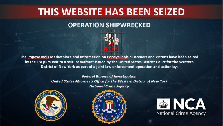 FBI anuncia fechamento de site e captura de criptomoedas de suspeitos
