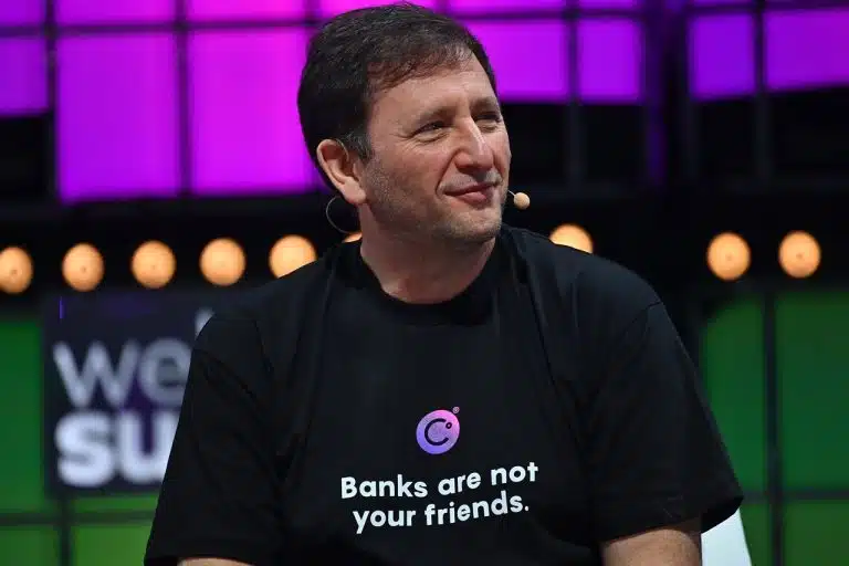 Alex Mashinsky, Celcius, no Palco Central durante o terceiro dia do Web Summit 2021 na Altice Arena em Lisboa, Portugal. Foto de Piaras Ó Mídheach/Web Summit via Sportsfile