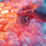 Pegando um Bitcoin em um saco cheio de bitcoins (Imagem gerada com IA, Livecoins)