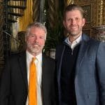 Michael Saylor, executivo da MicroStrategy, e Eric Trump, filho do presidente Donald Trump